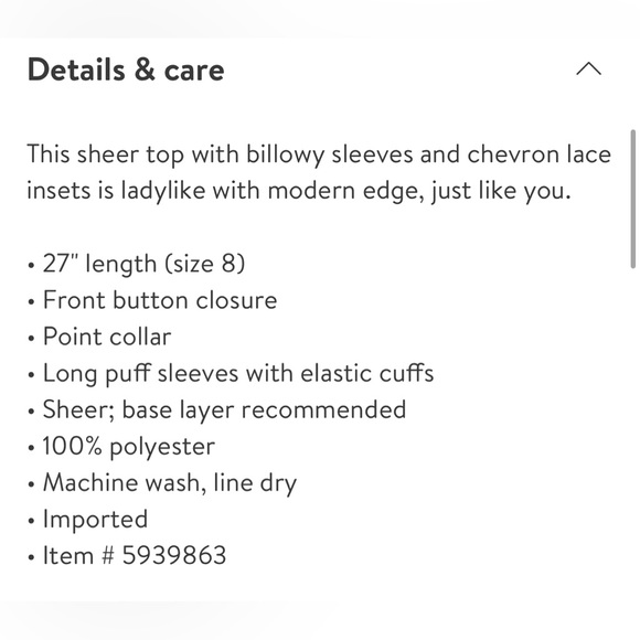 Topshop chevron lace shirt 6 - Picture 4 of 4